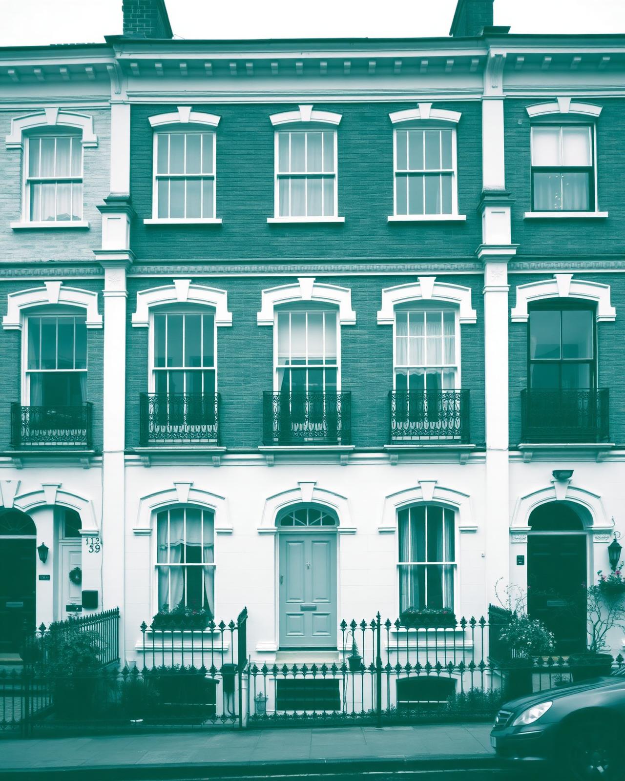 Large Victorian UK terraced house used as shared professional accommodation